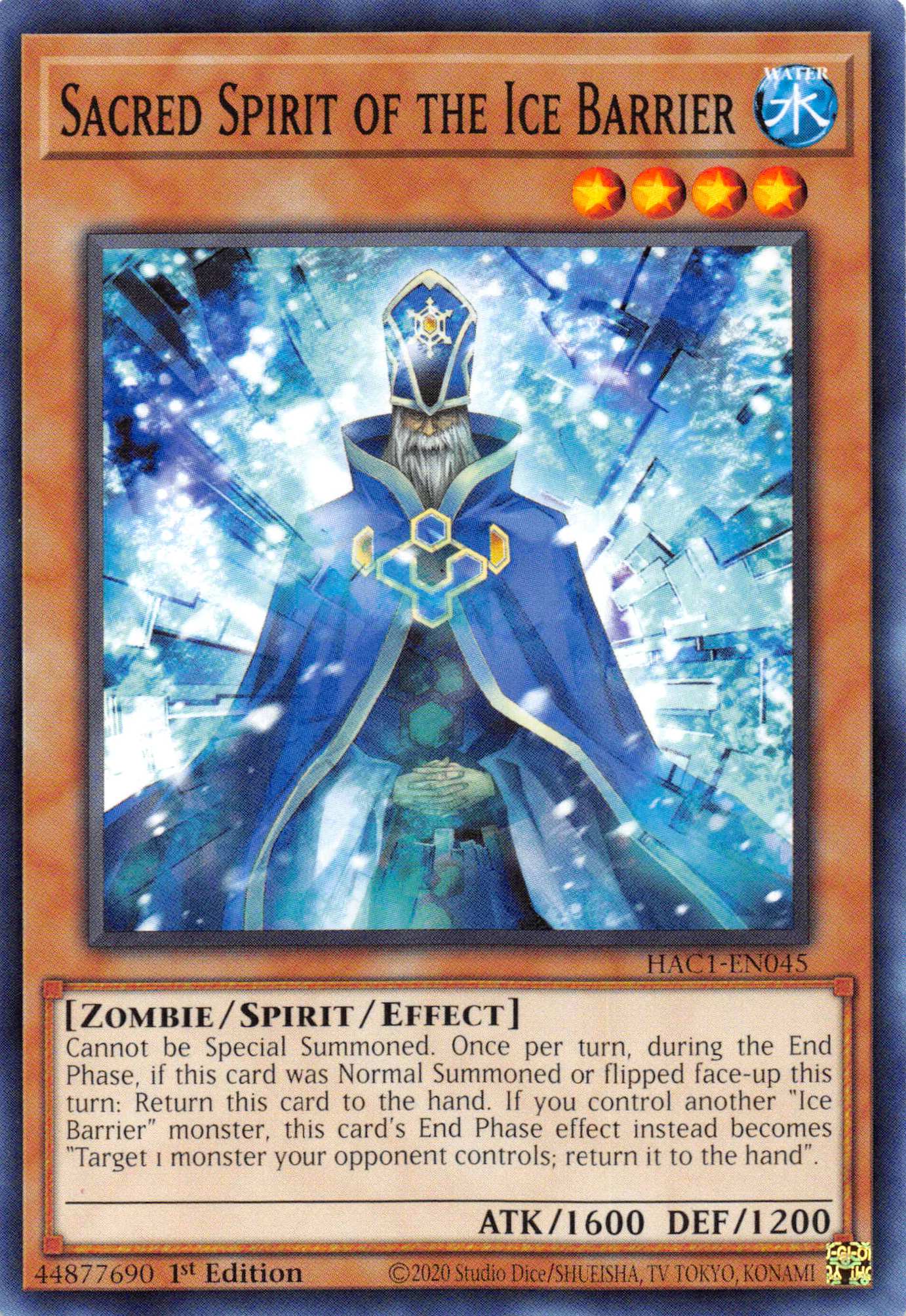 Sacred Spirit of the Ice Barrier (Duel Terminal) [HAC1-EN045] Parallel Rare | Shuffle n Cut Hobbies & Games