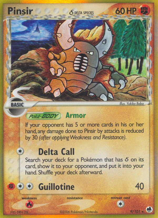 Pinsir (9/101) (Delta Species) [EX: Dragon Frontiers] | Shuffle n Cut Hobbies & Games