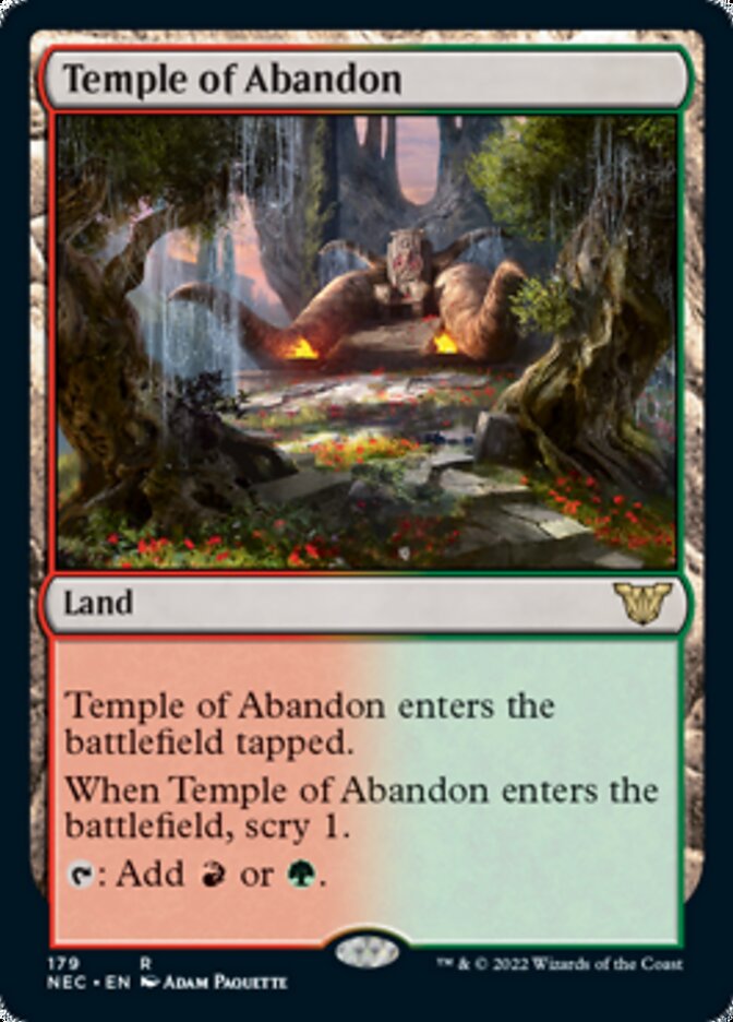 Temple of Abandon [Kamigawa: Neon Dynasty Commander] | Shuffle n Cut Hobbies & Games