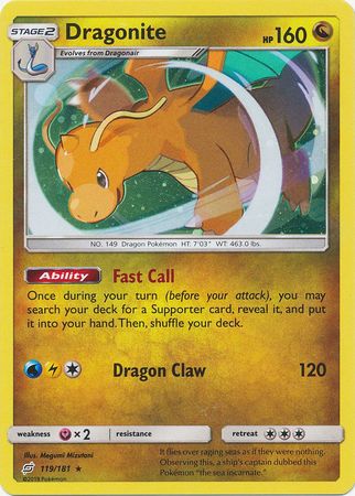 Dragonite (119/181) (Cosmos Holo) [Sun & Moon: Team Up] | Shuffle n Cut Hobbies & Games