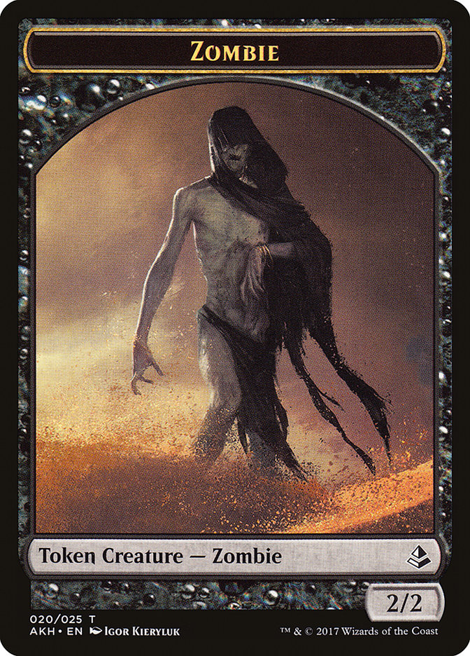 Proven Combatant // Zombie Double-Sided Token [Hour of Devastation Tokens] | Shuffle n Cut Hobbies & Games