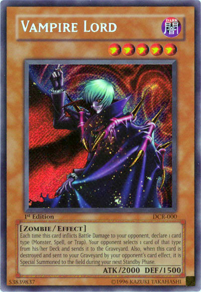 Vampire Lord [DCR-000] Secret Rare | Shuffle n Cut Hobbies & Games