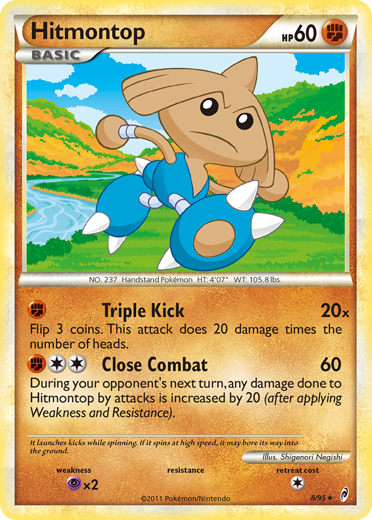 Hitmontop (8/95) [HeartGold & SoulSilver: Call of Legends] | Shuffle n Cut Hobbies & Games