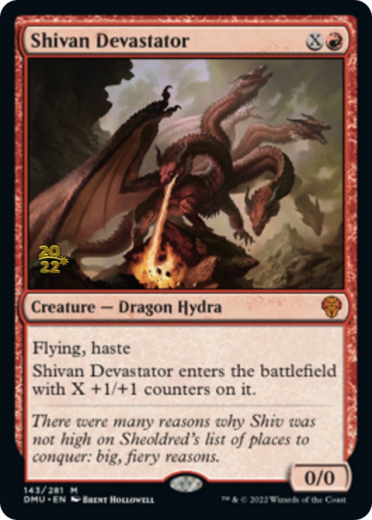 Shivan Devastator [Dominaria United Prerelease Promos] | Shuffle n Cut Hobbies & Games