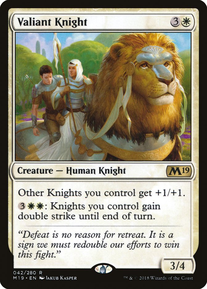 Valiant Knight [Core Set 2019] | Shuffle n Cut Hobbies & Games