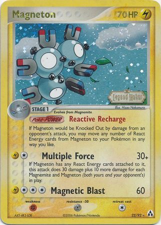 Magneton (22/92) (Stamped) [EX: Legend Maker] | Shuffle n Cut Hobbies & Games