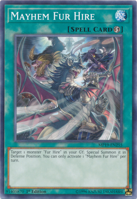 Mayhem Fur Hire [MP19-EN255] Common | Shuffle n Cut Hobbies & Games