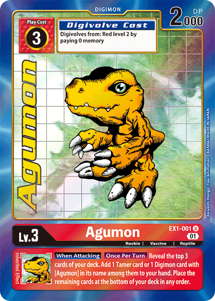 Agumon [EX1-001] (Alternate Art) [Classic Collection] | Shuffle n Cut Hobbies & Games