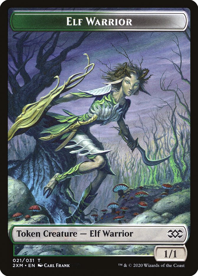 Copy // Elf Warrior Double-Sided Token [Double Masters Tokens] | Shuffle n Cut Hobbies & Games