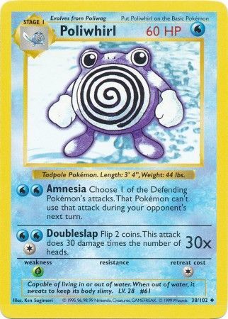 Poliwhirl (38/102) [Base Set Shadowless Unlimited] | Shuffle n Cut Hobbies & Games