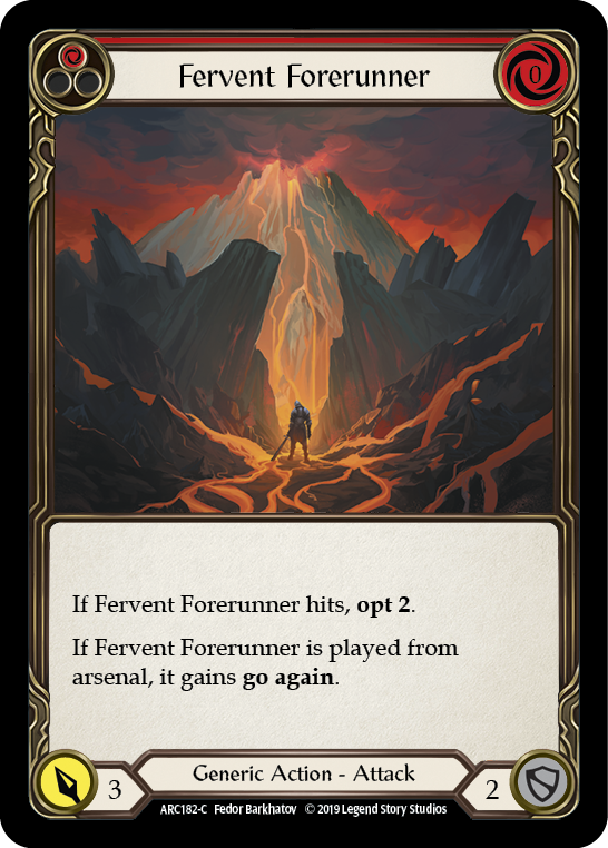 Fervent Forerunner (Red) [ARC182-C] 1st Edition Rainbow Foil | Shuffle n Cut Hobbies & Games