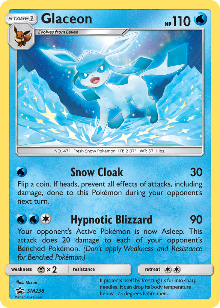 Glaceon (SM238) [Sun & Moon: Black Star Promos] | Shuffle n Cut Hobbies & Games