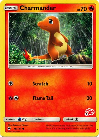 Charmander (18/147) (Charizard Stamp #1) [Battle Academy 2020] | Shuffle n Cut Hobbies & Games