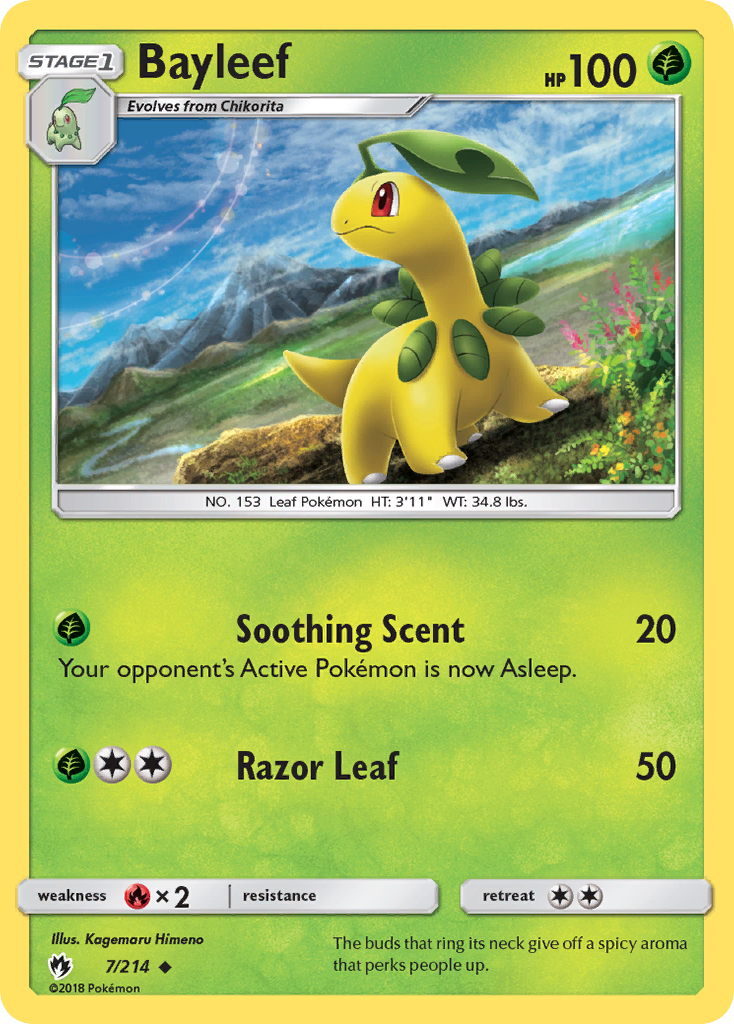 Bayleef (7/214) [Sun & Moon: Lost Thunder] | Shuffle n Cut Hobbies & Games