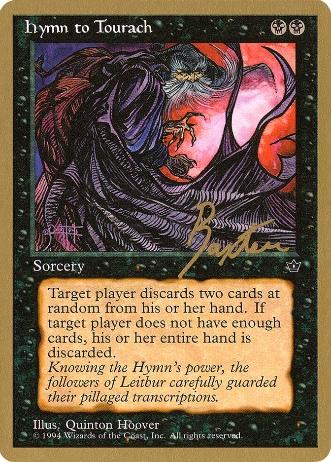 Hymn to Tourach (Cloak) (George Baxter) [Pro Tour Collector Set] | Shuffle n Cut Hobbies & Games