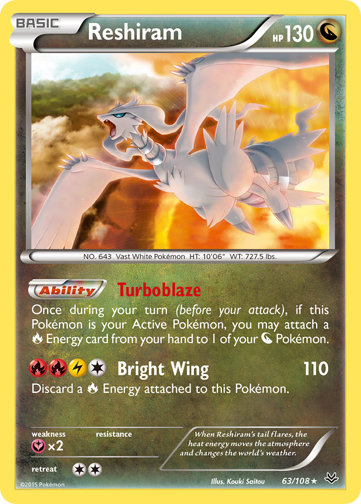 Reshiram (63/108) [XY: Roaring Skies] | Shuffle n Cut Hobbies & Games