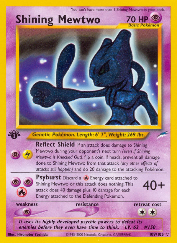 Shining Mewtwo (109/105) [Neo Destiny 1st Edition] | Shuffle n Cut Hobbies & Games