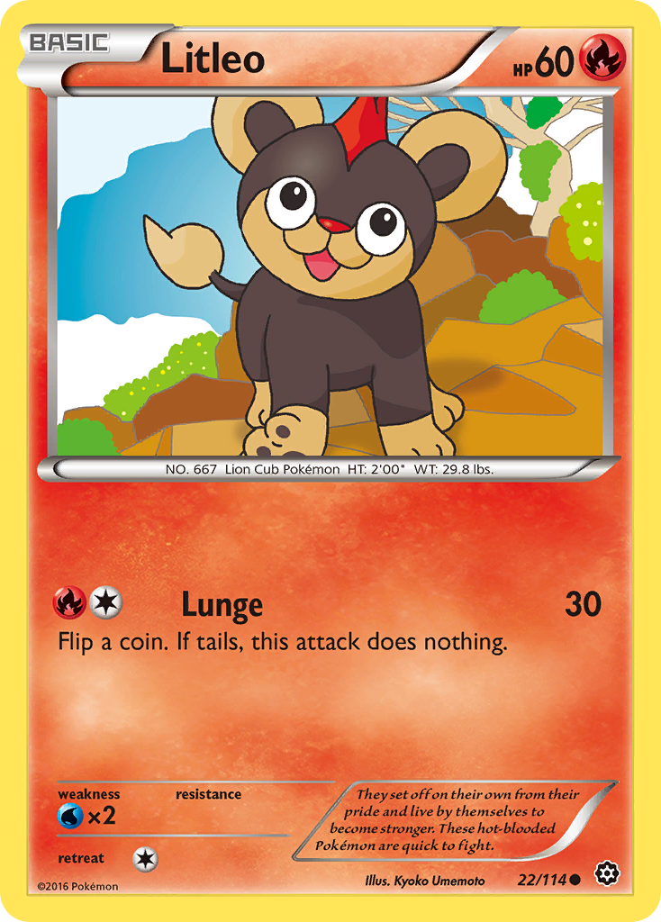 Litleo (22/114) [XY: Steam Siege] | Shuffle n Cut Hobbies & Games