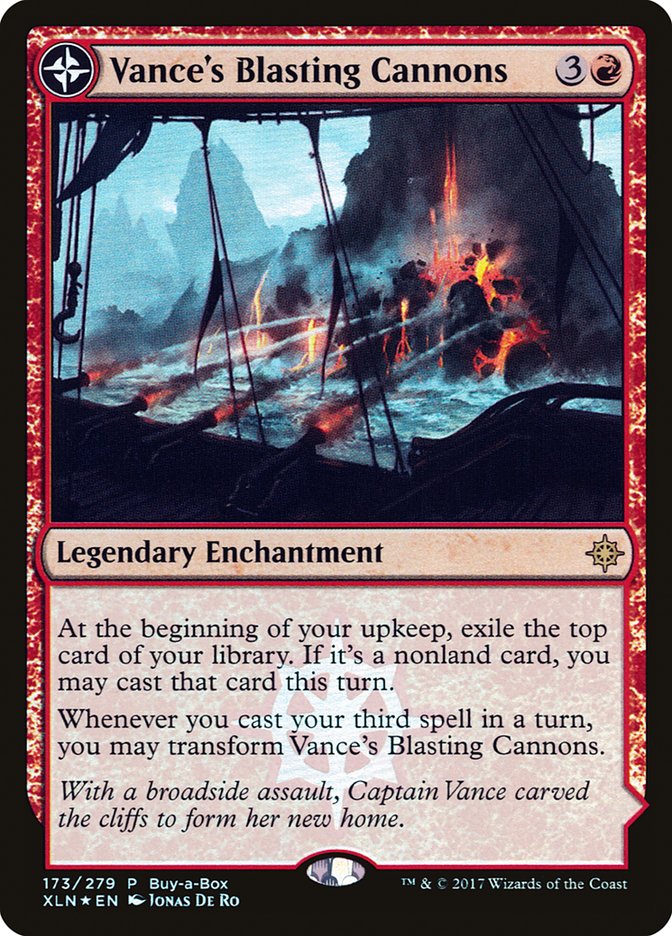 Vance's Blasting Cannons // Spitfire Bastion (Buy-A-Box) [Ixalan Treasure Chest] | Shuffle n Cut Hobbies & Games