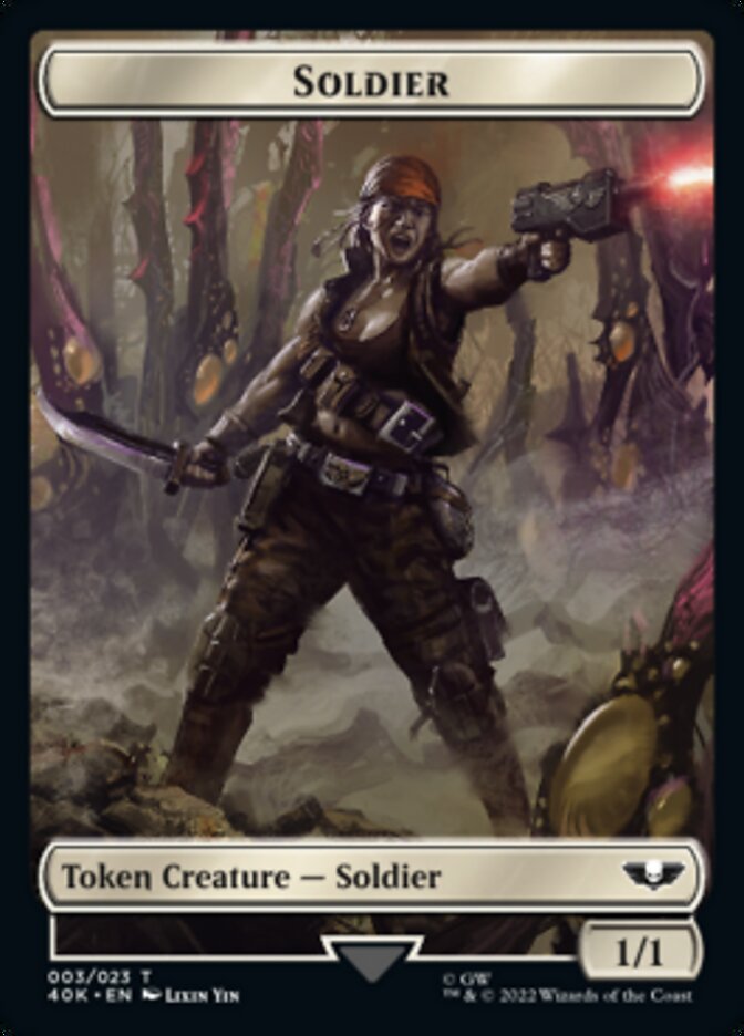 Soldier (003) // Sicarian Infiltrator Double-Sided Token [Warhammer 40,000 Tokens] | Shuffle n Cut Hobbies & Games