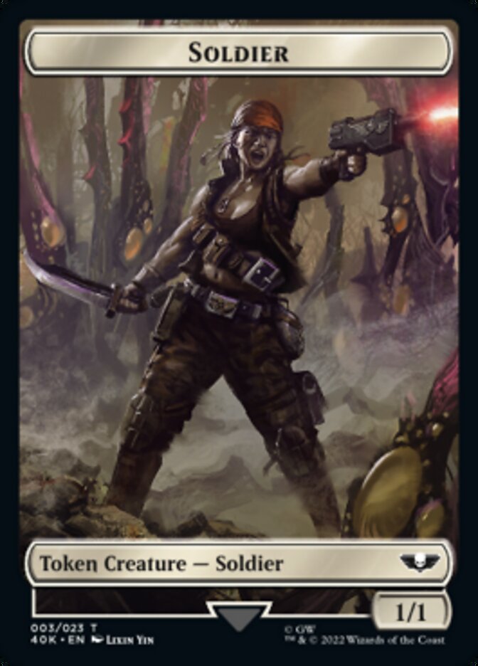 Soldier (003) // Ultramarines Honour Guard Double-Sided Token [Warhammer 40,000 Tokens] | Shuffle n Cut Hobbies & Games