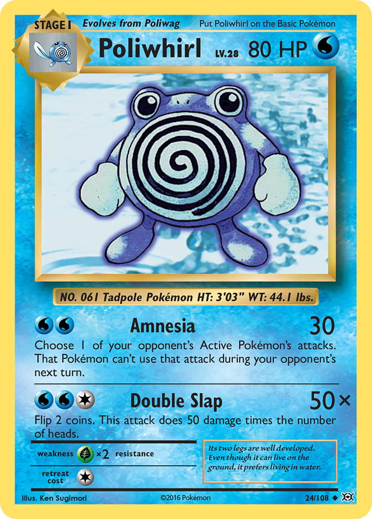 Poliwhirl (24/108) [XY: Evolutions] | Shuffle n Cut Hobbies & Games