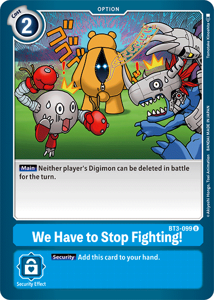 We Have to Stop Fighting! [BT3-099] [Release Special Booster Ver.1.5] | Shuffle n Cut Hobbies & Games