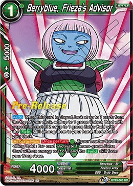 Berryblue, Frieza's Advisor (BT13-080) [Supreme Rivalry Prerelease Promos] | Shuffle n Cut Hobbies & Games