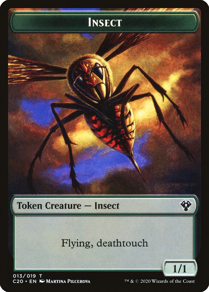 Spirit // Insect (013) Double-Sided Token [Commander 2020 Tokens] | Shuffle n Cut Hobbies & Games