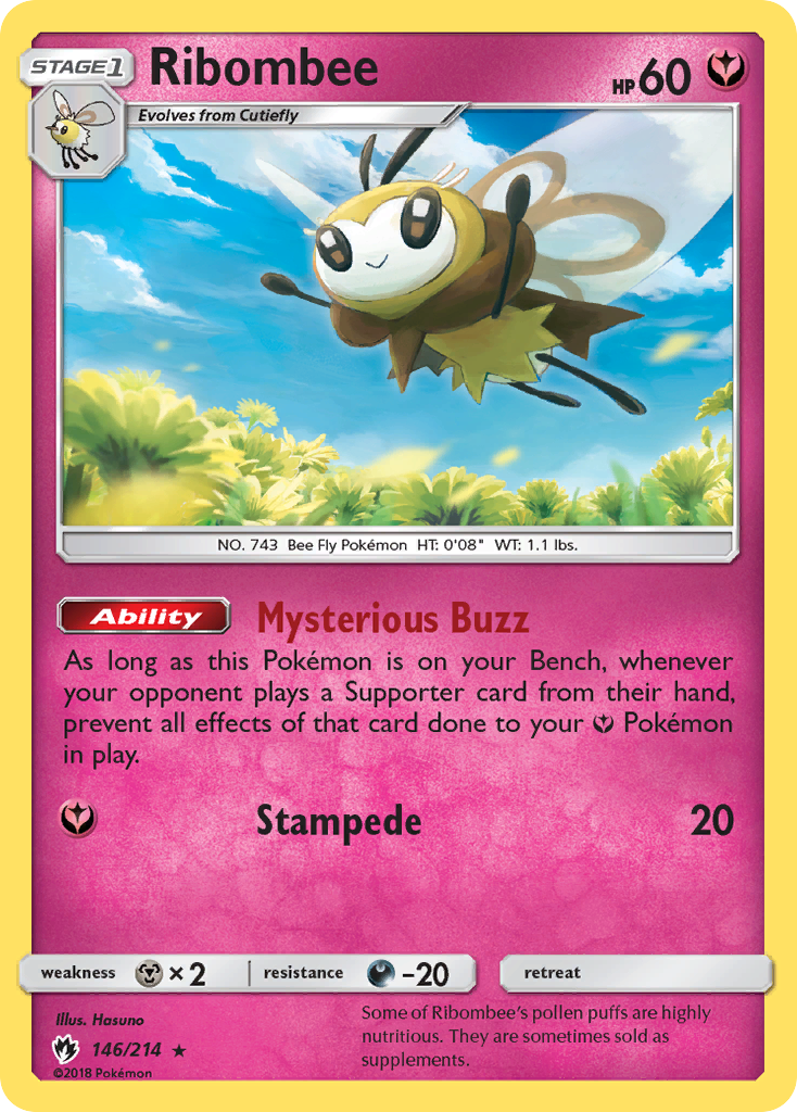 Ribombee (146/214) [Sun & Moon: Lost Thunder] | Shuffle n Cut Hobbies & Games