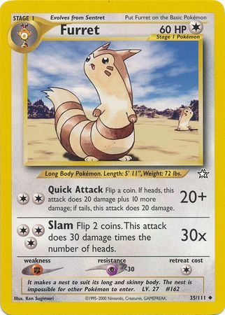 Furret (35/111) [Neo Genesis Unlimited] | Shuffle n Cut Hobbies & Games