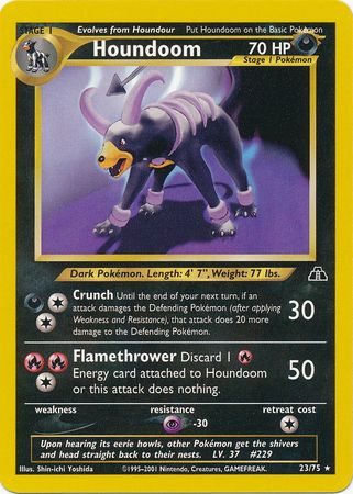 Houndoom (23/75) [Neo Discovery Unlimited] | Shuffle n Cut Hobbies & Games