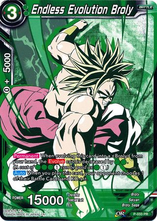 Endless Evolution Broly (Alternate Art) [P-033] | Shuffle n Cut Hobbies & Games