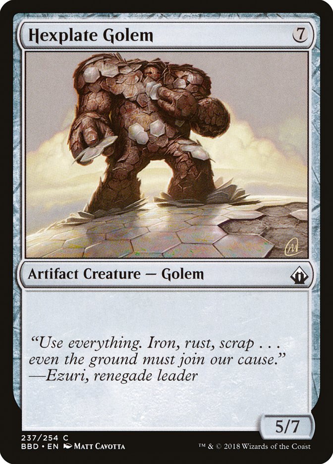 Hexplate Golem [Battlebond] | Shuffle n Cut Hobbies & Games