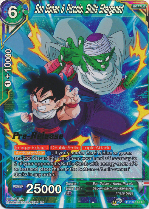 Son Gohan & Piccolo, Skills Sharpened (BT10-147) [Rise of the Unison Warrior Prerelease Promos] | Shuffle n Cut Hobbies & Games