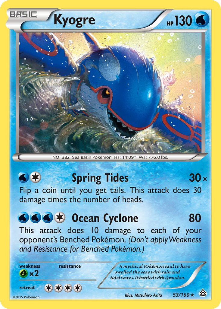 Kyogre (53/160) (Theme Deck Exclusive) [XY: Primal Clash] | Shuffle n Cut Hobbies & Games