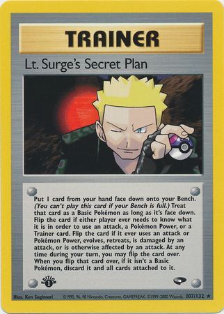 Lt. Surge's Secret Plan (107/132) [Gym Challenge 1st Edition] | Shuffle n Cut Hobbies & Games