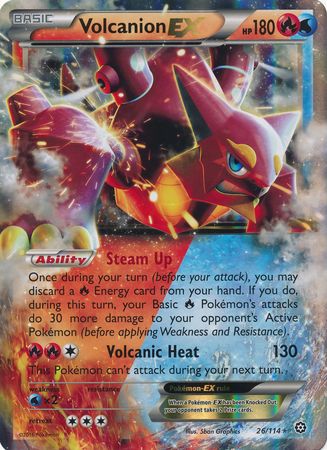 Volcanion EX (26/114) (Jumbo Card) [XY: Steam Siege] | Shuffle n Cut Hobbies & Games