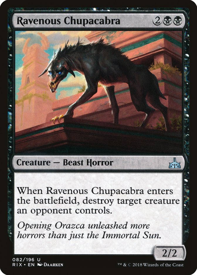 Ravenous Chupacabra [Rivals of Ixalan] | Shuffle n Cut Hobbies & Games