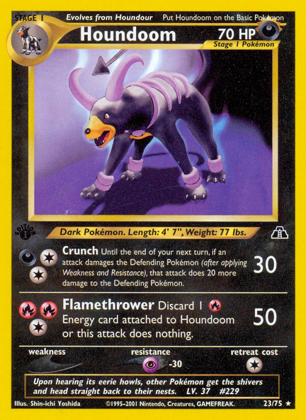 Houndoom (23/75) [Neo Discovery 1st Edition] | Shuffle n Cut Hobbies & Games