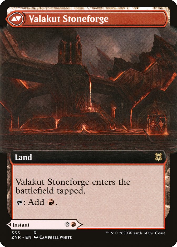 Valakut Awakening // Valakut Stoneforge (Extended Art) [Zendikar Rising] | Shuffle n Cut Hobbies & Games