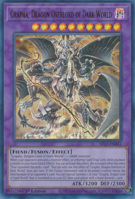 Grapha, Dragon Overlord of Dark World [SR13-EN041] Ultra Rare | Shuffle n Cut Hobbies & Games