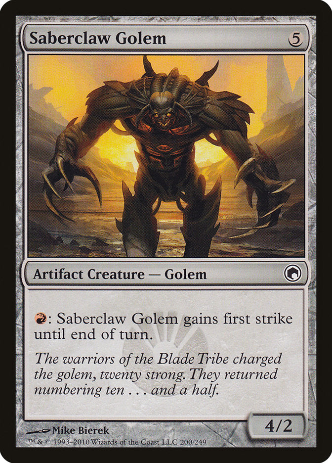 Saberclaw Golem [Scars of Mirrodin] | Shuffle n Cut Hobbies & Games