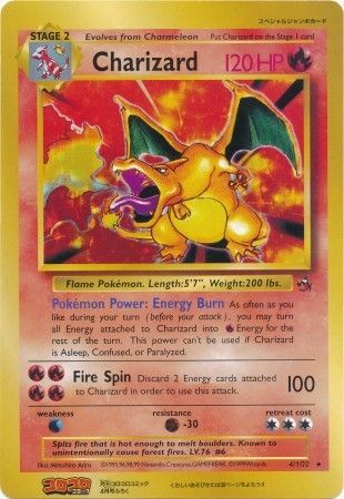 Charizard (4/102) (CoroCoro Promo) (Jumbo Card) [Base Set Unlimited] | Shuffle n Cut Hobbies & Games