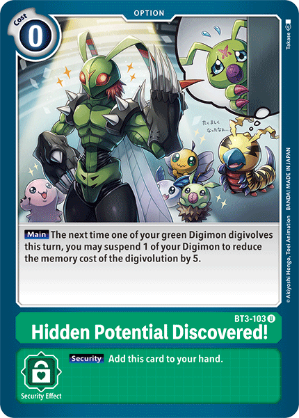 Hidden Potential Discovered! [BT3-103] [Release Special Booster Ver.1.5] | Shuffle n Cut Hobbies & Games