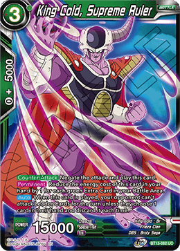 King Cold, Supreme Ruler (Uncommon) [BT13-082] | Shuffle n Cut Hobbies & Games