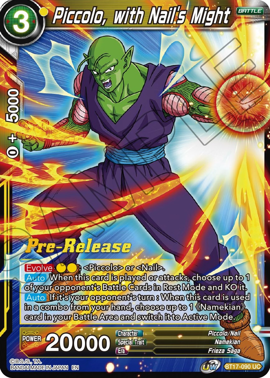 Piccolo, with Nail's Might (BT17-090) [Ultimate Squad Prerelease Promos] | Shuffle n Cut Hobbies & Games