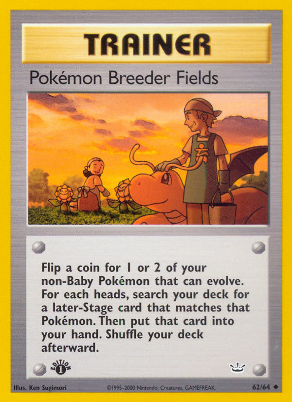 Pokemon Breeder Fields (62/64) [Neo Revelation 1st Edition] | Shuffle n Cut Hobbies & Games