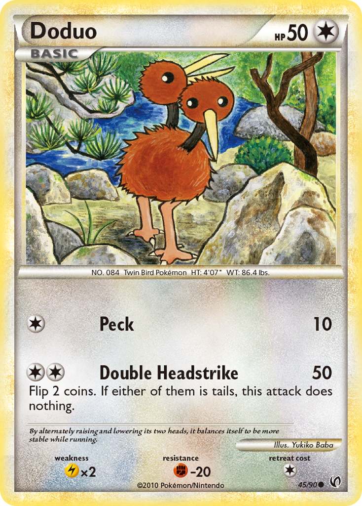 Doduo (45/90) [HeartGold & SoulSilver: Undaunted] | Shuffle n Cut Hobbies & Games