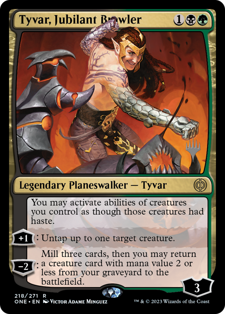 Tyvar, Jubilant Brawler (Promo Pack) [Phyrexia: All Will Be One Promos] | Shuffle n Cut Hobbies & Games